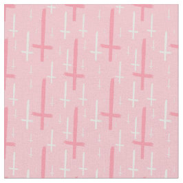 逆さになった十字型パステルピンク ファブリック
