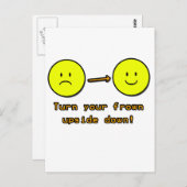 逆さまにしかめ面 ポストカード (正面/裏面)