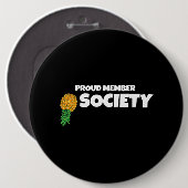 逆さまにしたパイナップル誇りを持ったメンバースインガー協会 缶バッジ (正面&裏面)