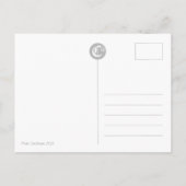 逆さまにスワンカップルCC0758思慮深い ポストカード (裏面)