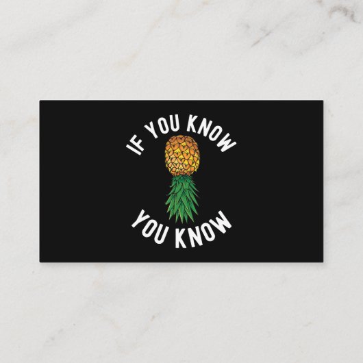 逆さまにパイナップルスイングースパーティーバイセクシュアルBi N 名刺 (裏面)