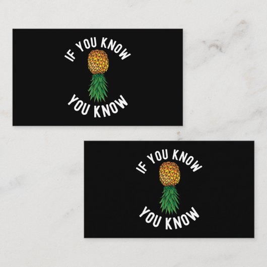 逆さまにパイナップルスイングースパーティーバイセクシュアルBi N 名刺 (正面/裏面)