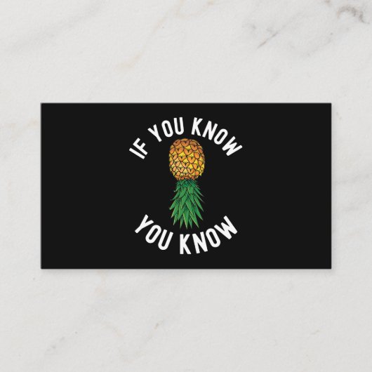 逆さまにパイナップルスイングースパーティーバイセクシュアルBi N 名刺 (正面)