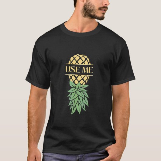逆さまに使えるパイナップル・スインガー Tシャツ (正面)