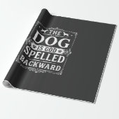 逆さまに書いたおもしろい犬の神 ラッピングペーパー (アンロールド)