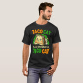 逆さまに書いたTaco Cat動物の権利擁護 Tシャツ (正面フル)