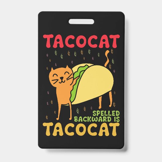 逆さまに書くとタコキャット タコス 猫 シンコデマヨ バッジ (正面)