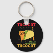 逆さまに書くとタコキャット タコス 猫 シンコ デ マヨ キーホルダー (正面)