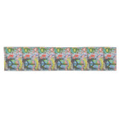 逆さまに生きる平和の看板の壁 ショートテーブルランナー (横)