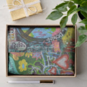 逆さまに生きる平和の看板の壁 薄葉紙 (ギフト)