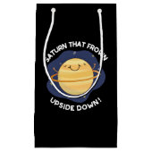 逆さまに眉をひそめる土星Pun DarK BG スモールペーパーバッグ (正面)