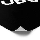 逆さまに眉をひそめる土星Pun DarK BG ポスター (角)