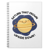 逆さまに顔を曇らせたおもしろい土星 ノートブック (正面)