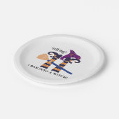 逆さまに魔女の脚おかしなハロウィンパーティー ペーパープレート (アングル)