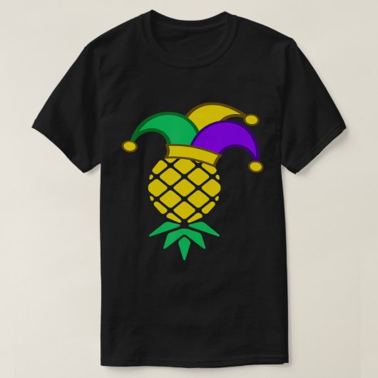 逆さまにPineapple Mardi Gras、Swingers Fat Tue Tシャツ (デザイン正面)
