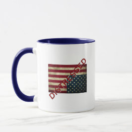 逆さまのアメリカ国旗 コーヒーマグ マグカップ