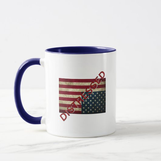 逆さまのアメリカ国旗 コーヒーマグ マグカップ (左)