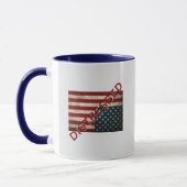 逆さまのアメリカ国旗 コーヒーマグ マグカップ (左)