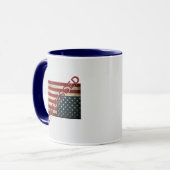 逆さまのアメリカ国旗 コーヒーマグ マグカップ (正面左)