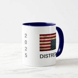 逆さまのアメリカ国旗 コーヒーマグ マグカップ