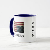 逆さまのアメリカ国旗 コーヒーマグ マグカップ (正面左)