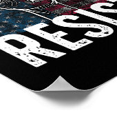 逆さまのディストressedアメリカ国旗 USA ポスター (角)