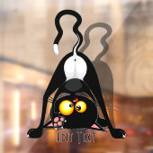 逆さまの猫の面白いキャラクター ウィンドウサイン (シート2)