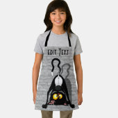 逆さまの猫の面白いキャラクター エプロン (インサイチュ)