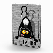 逆さまの猫の面白いキャラクター フォトブロック (右)