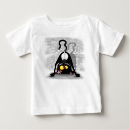 逆さまの猫の面白いキャラクター ベビーTシャツ