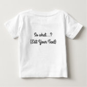 逆さまの猫の面白いキャラクター ベビーTシャツ (裏面)