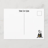 逆さまの猫の面白いキャラクター ポストカード (裏面)
