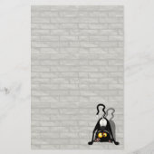 逆さまの猫の面白いキャラクター 便箋 (正面)