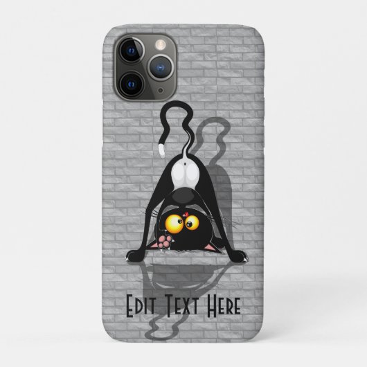 逆さまの猫の面白いキャラクター Case-Mate iPhoneケース (裏)