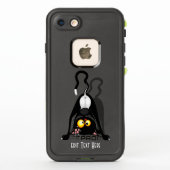 逆さまの猫の面白いキャラクター LifeProof iPhoneケース (裏面)