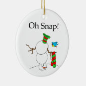 逆さまの雪だるま セラミックオーナメント (右)