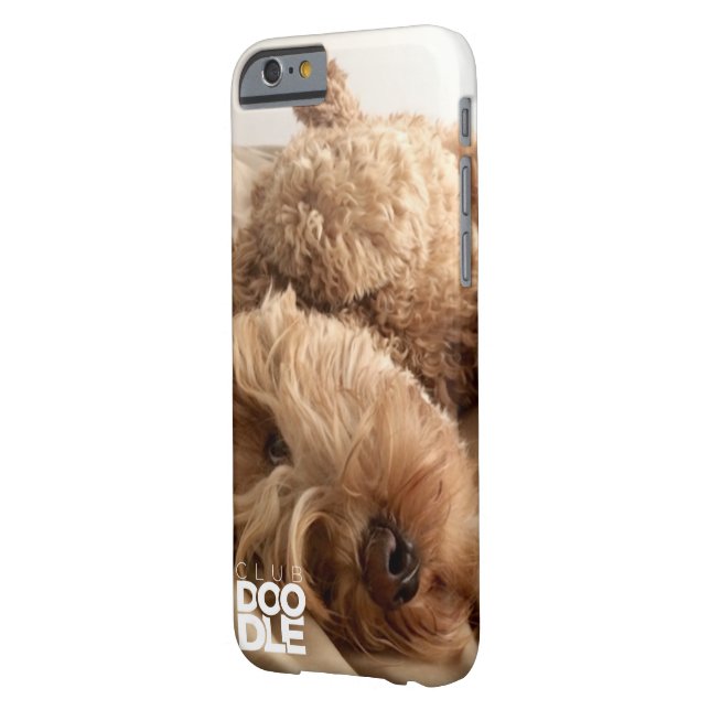 逆さまのgoldendoodleのclubdoodleのiPhone6ケース! Case-Mate iPhoneケース (裏面左)