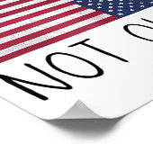 逆さまアメリカ国旗 愛国的な言葉 私たちは大丈夫ではない ポスター (角)