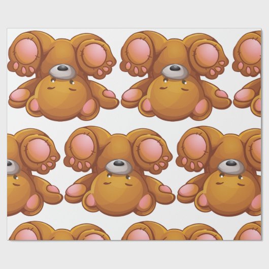 逆さまテディベア ラッピングペーパー (フラット)