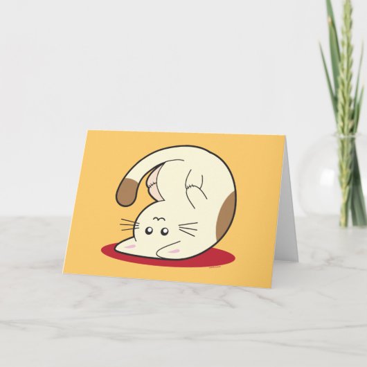 逆さま猫 カード (正面)