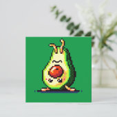 逆さアボカド – Pixel おもしろい Art Foodデザイン 招待状 (スタンド正面)