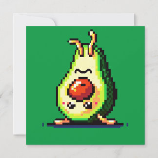 逆さアボカド – Pixel おもしろい Art Foodデザイン 招待状