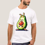 逆さアボカド – Pixel おもしろい Art Foodデザイン Tシャツ (正面)