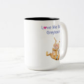 逆さグレイハウンド2トーンのコーヒーマグ ツートーンマグカップ (正面右)