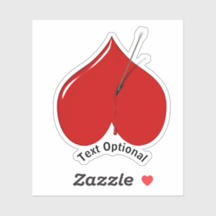 逆さハート反バレンタインデー シール