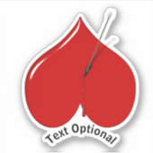 逆さハート反バレンタインデー シール (正面)