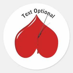 逆さハート反バレンタインデー ラウンドシール