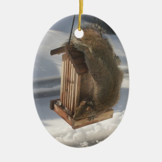 逆さリスオーナメント セラミックオーナメント (正面)