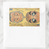 逆さ絵,国芳逆さにしよう国芳浮世絵 長方形シール (バッグ)