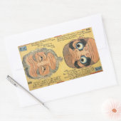 逆さ絵,国芳逆さにしよう国芳浮世絵 長方形シール (封筒)